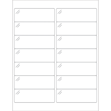 4 x 1 <span class='fraction'>1/3</span>" Pure Clear Rectangle Laser Labels