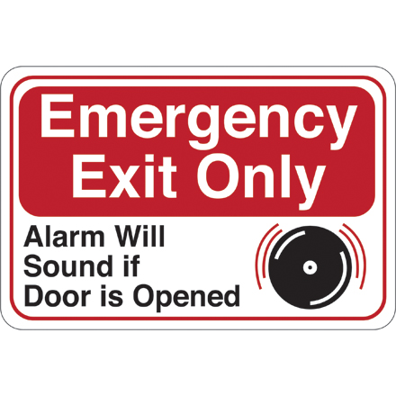 Emergency Exit Only... 6 x 9" Facility Sign