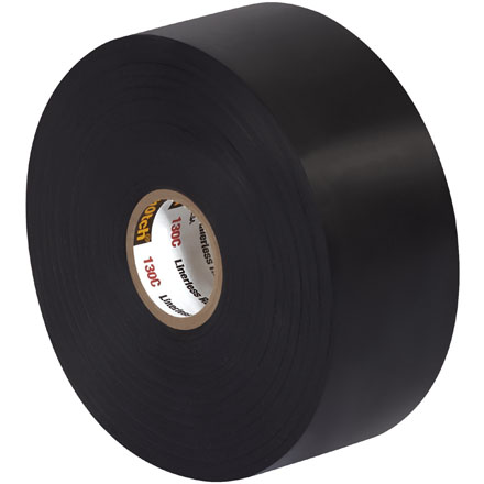 1 <span class='fraction'>1/2</span>" x 30' Black Scotch<span class='rtm'>®</span> Linerless Rubber Splicing Tape 130C